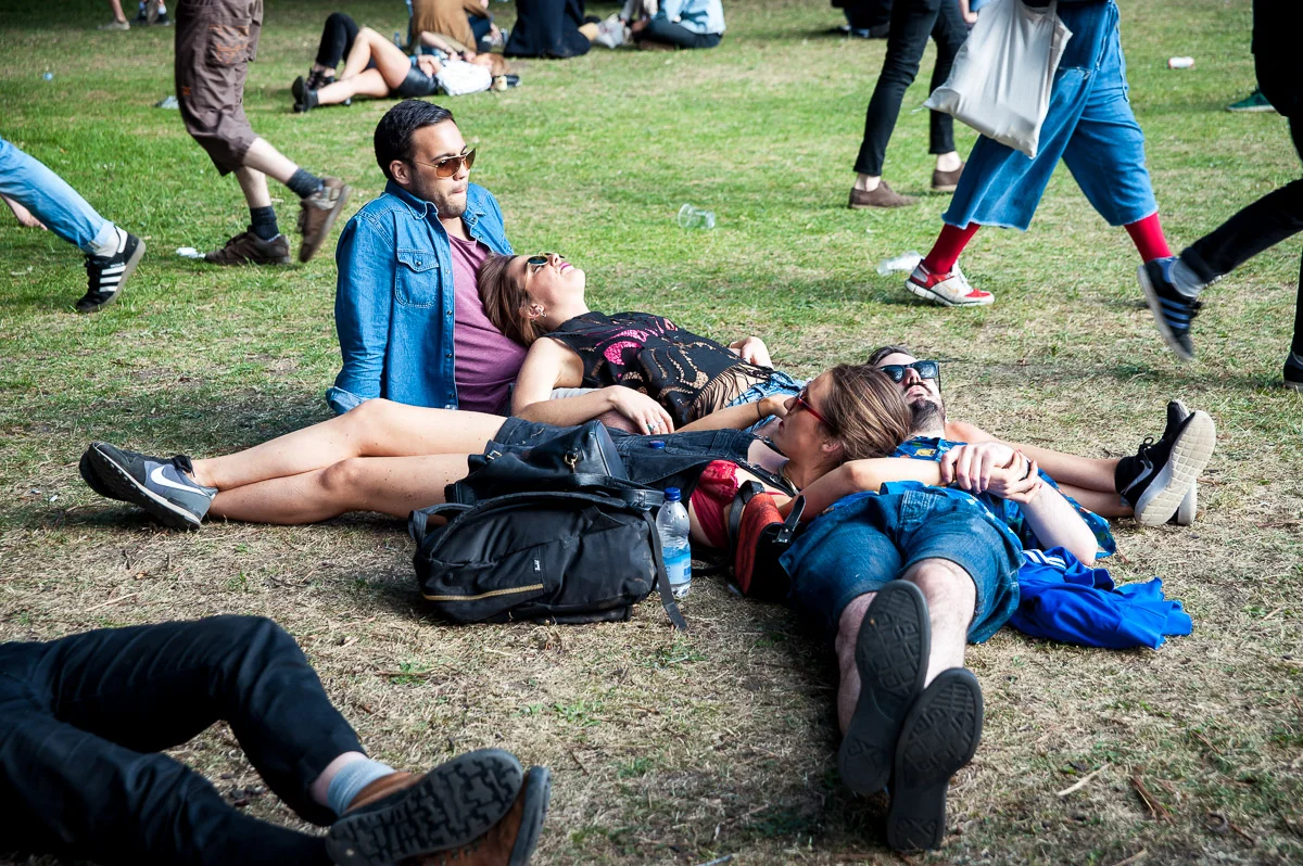 Festival goers, Field Day, Victoria Park, London, UK, 06/06/2015 © Dosfotos