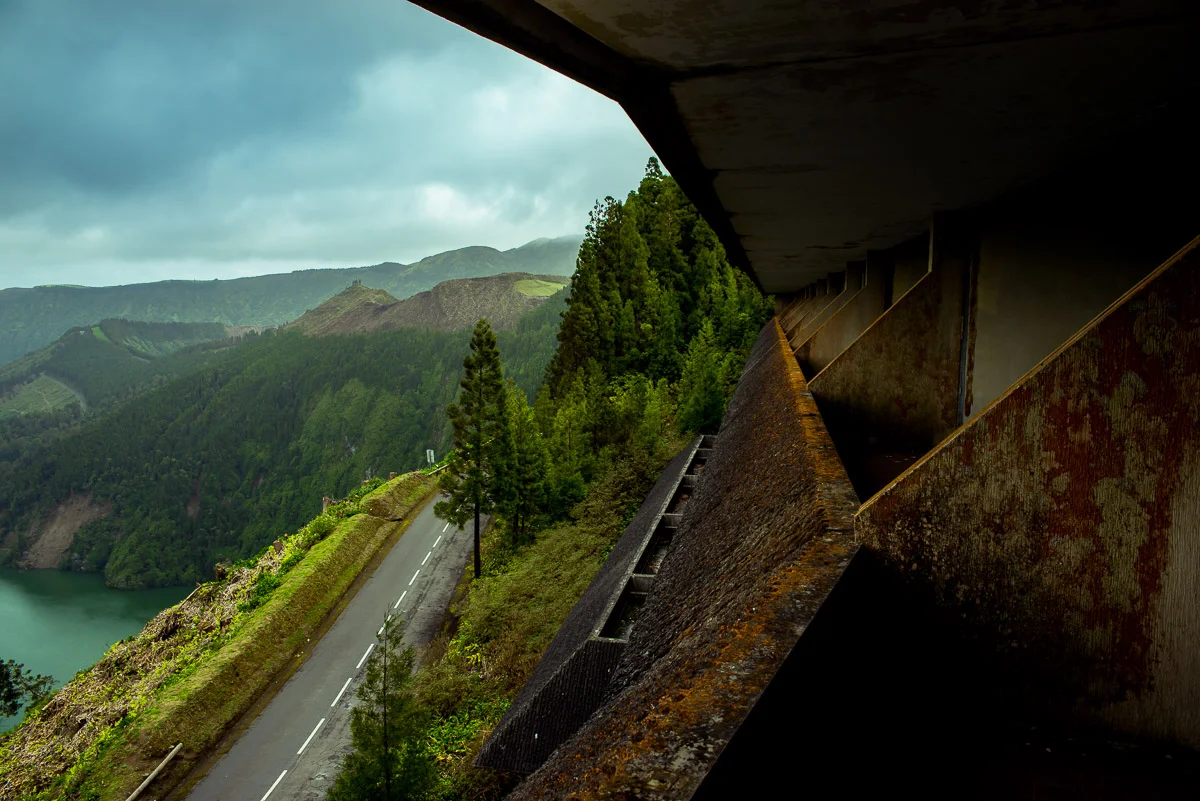 View of Sete Cidades from the abandoned Hotel Monte Palace, Sete Cidades, Sao Miguel, Azores, 26/03/2016 © Dosfotos