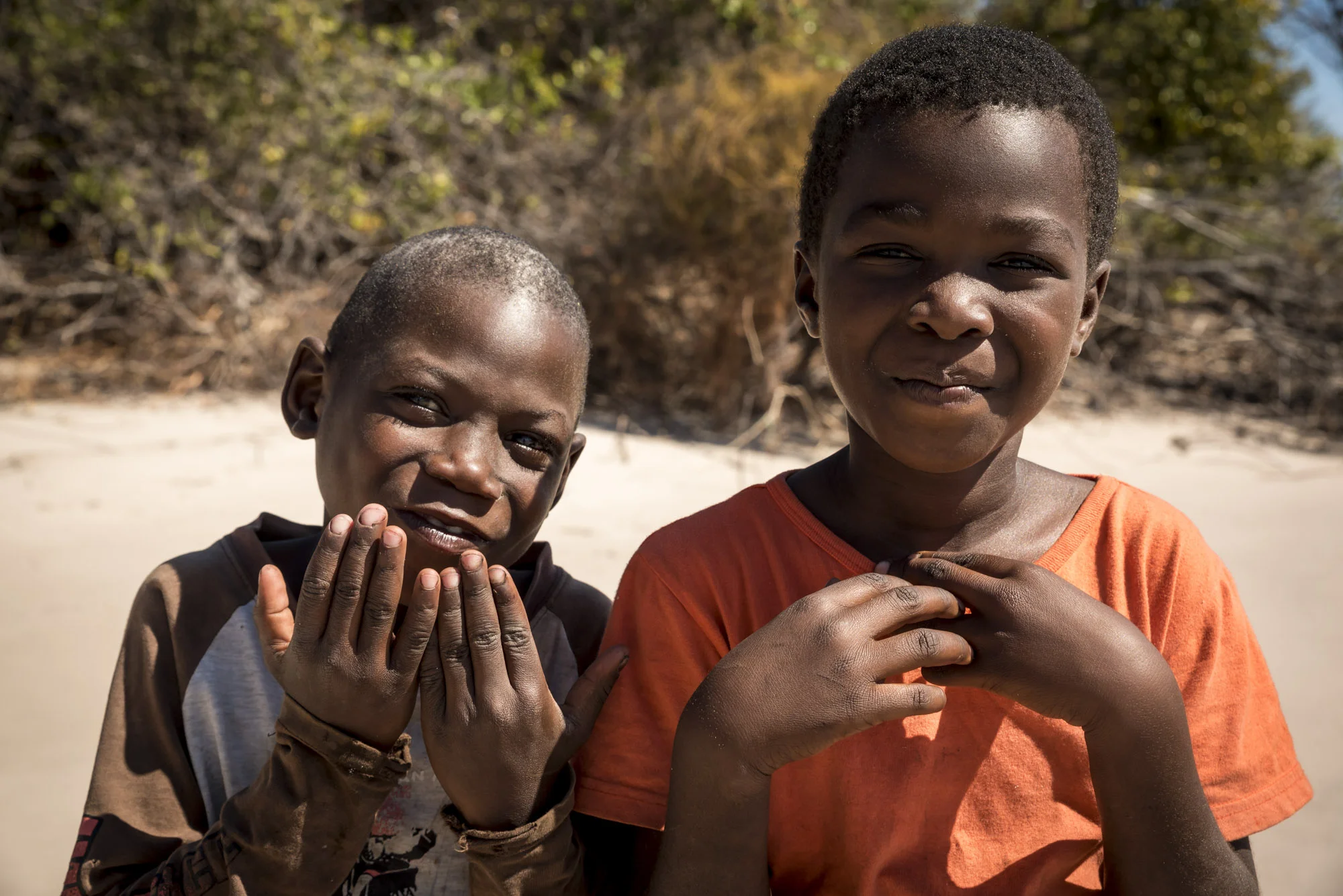 Local kids in Benguerra Island, the second largest island in the Bazaruto Archipelago, Mozambique, 25/08/2016 © Dosfotos