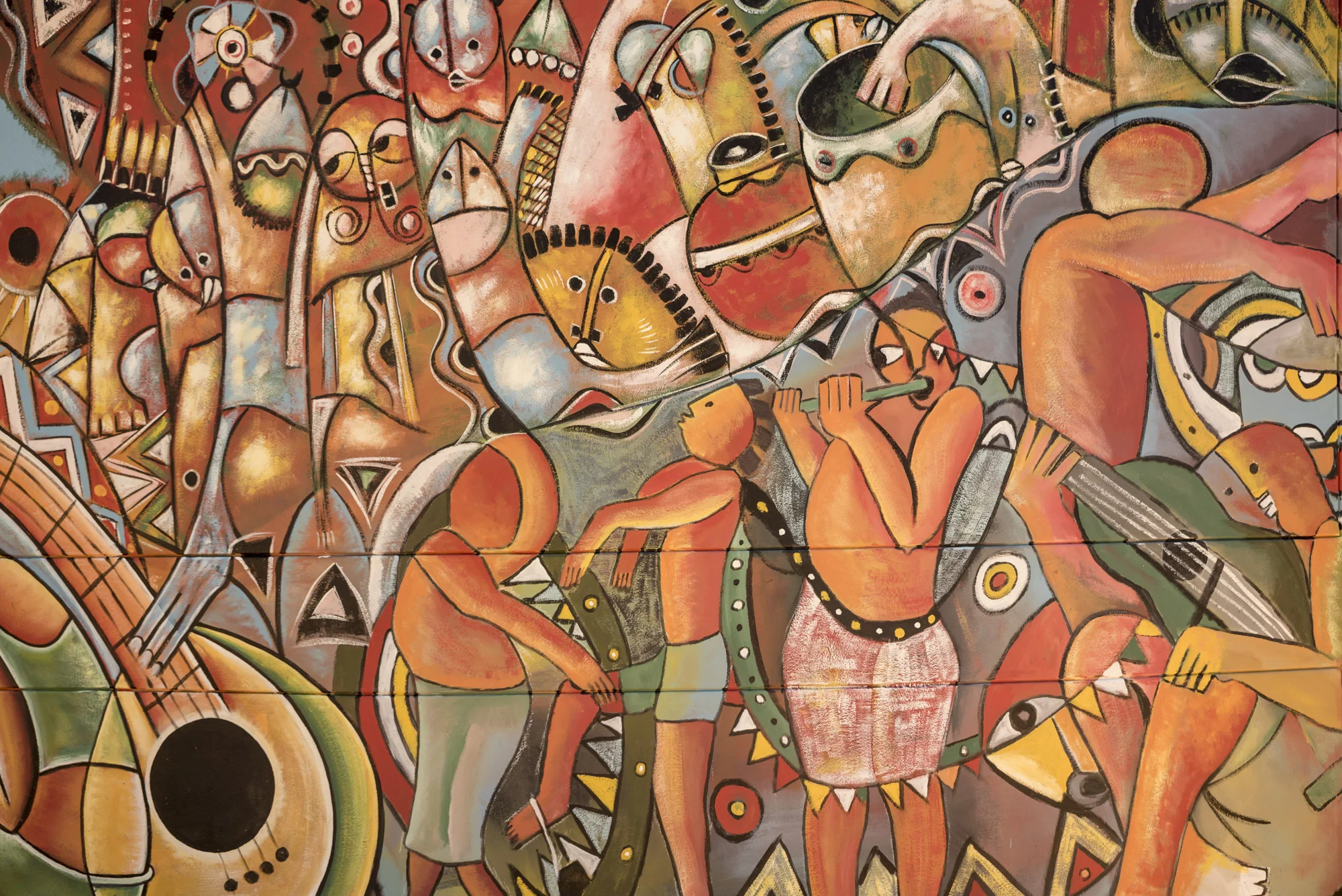 Street art at Feira de Artesanato Flores e Gastronomia in Parque dos Continuadores, Maputo, Mozambique, 28/08/2016 © Dosfotos