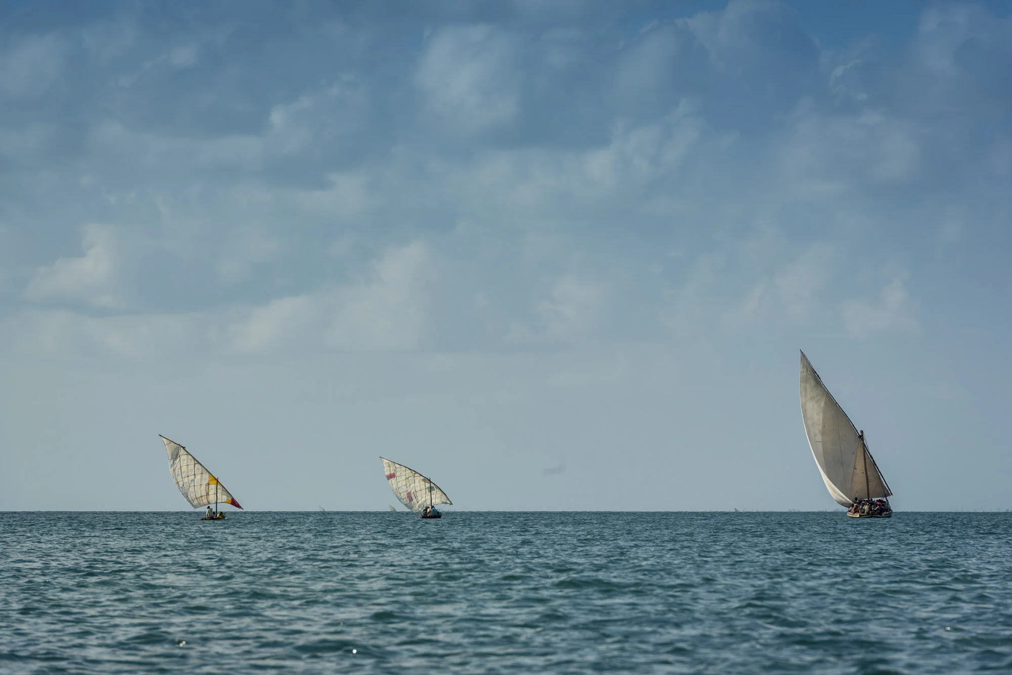 Dhows fishing around Pemba, Cabo Delgado, Mozambique, 30/08/2016 © Dosfotos