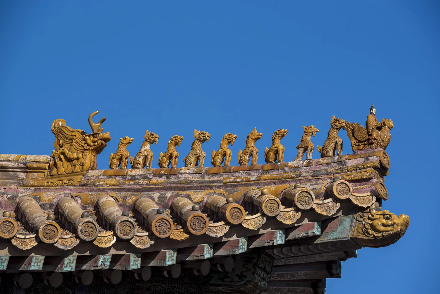 Roof detail, Hall of Preserving Harmony, Forbidden City, Beijing, China © Dosfotos