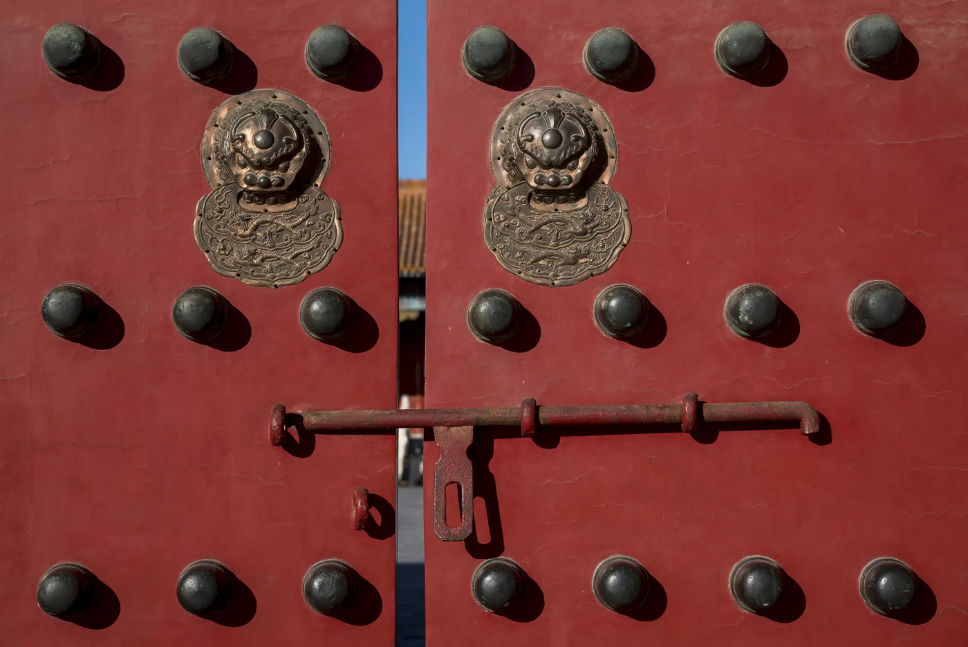 Door decoration, Forbidden City, Beijing, China © Dosfotos