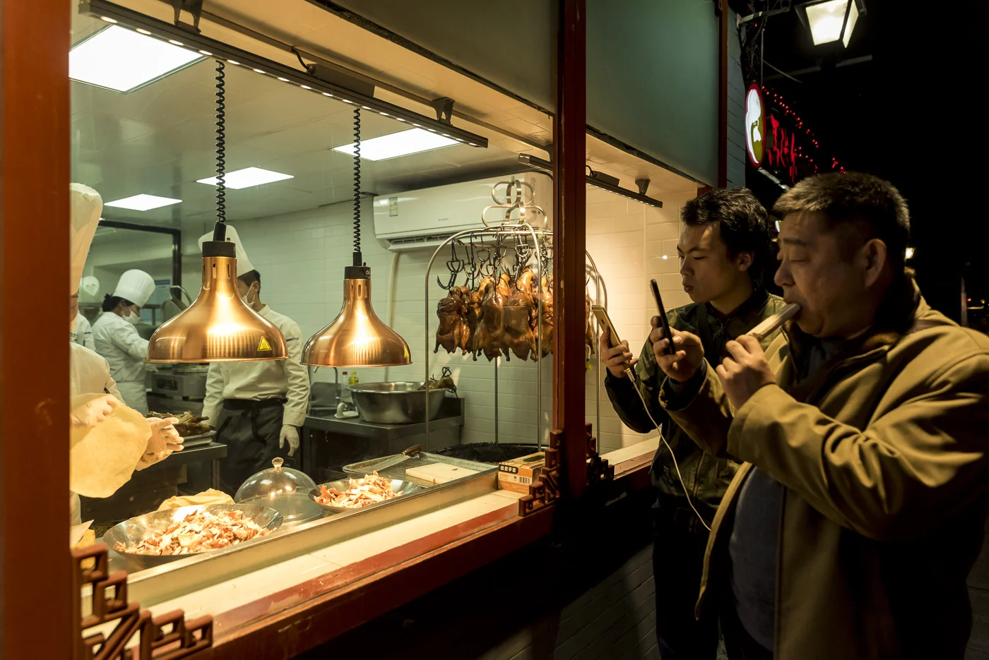 Peking duck in Nanluoguxiang Hutong, Dongcheng District, Beijing, China © Dosfotos