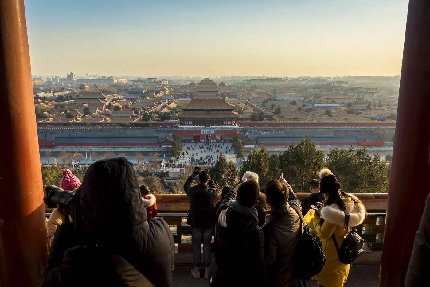 Views of the Forbbiden City and beyond from Jingshan Park, Beijing, China © Dosfotos
