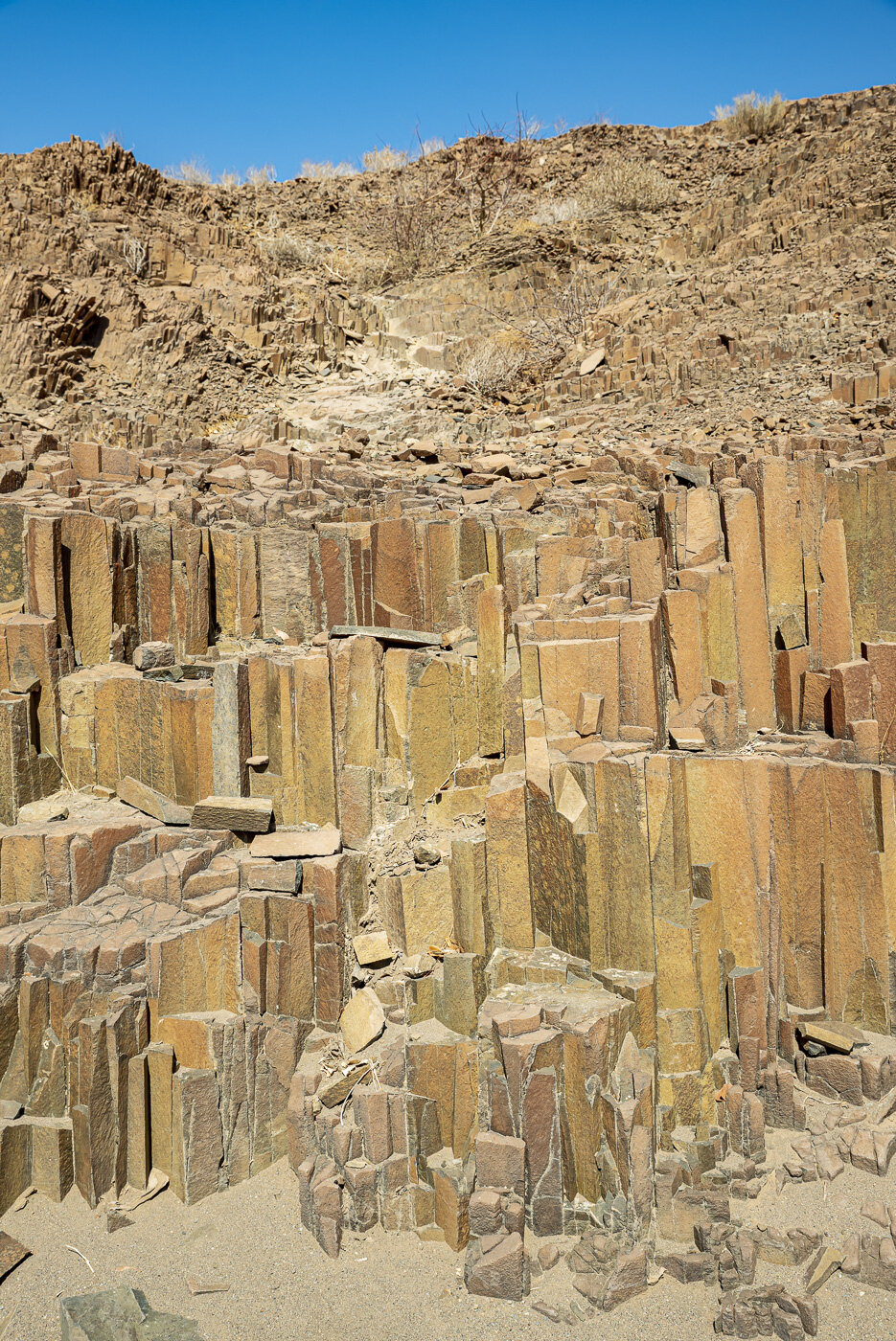Organ Pipes, iron rich lava formations, Damaraland, Kunene Region, Namibia, Africa © Dosfotos