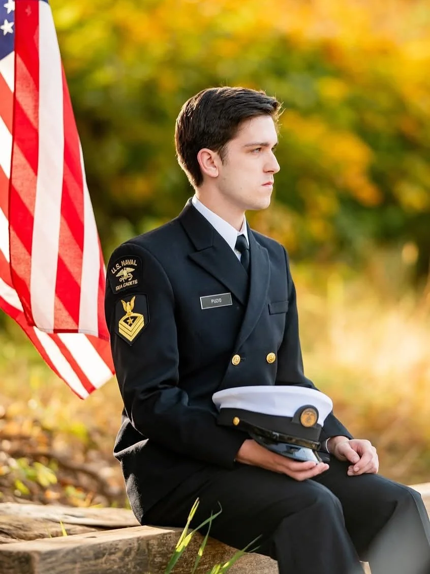 Spent the morning with Alex &mdash; a Muncy senior with some big dreams ahead. ⚓️ Part of the U.S. Navy Sea Cadet Corps, he hopes to attend the Naval Academy, so we made sure to include a few portraits in uniform to mark this moment in his journey.