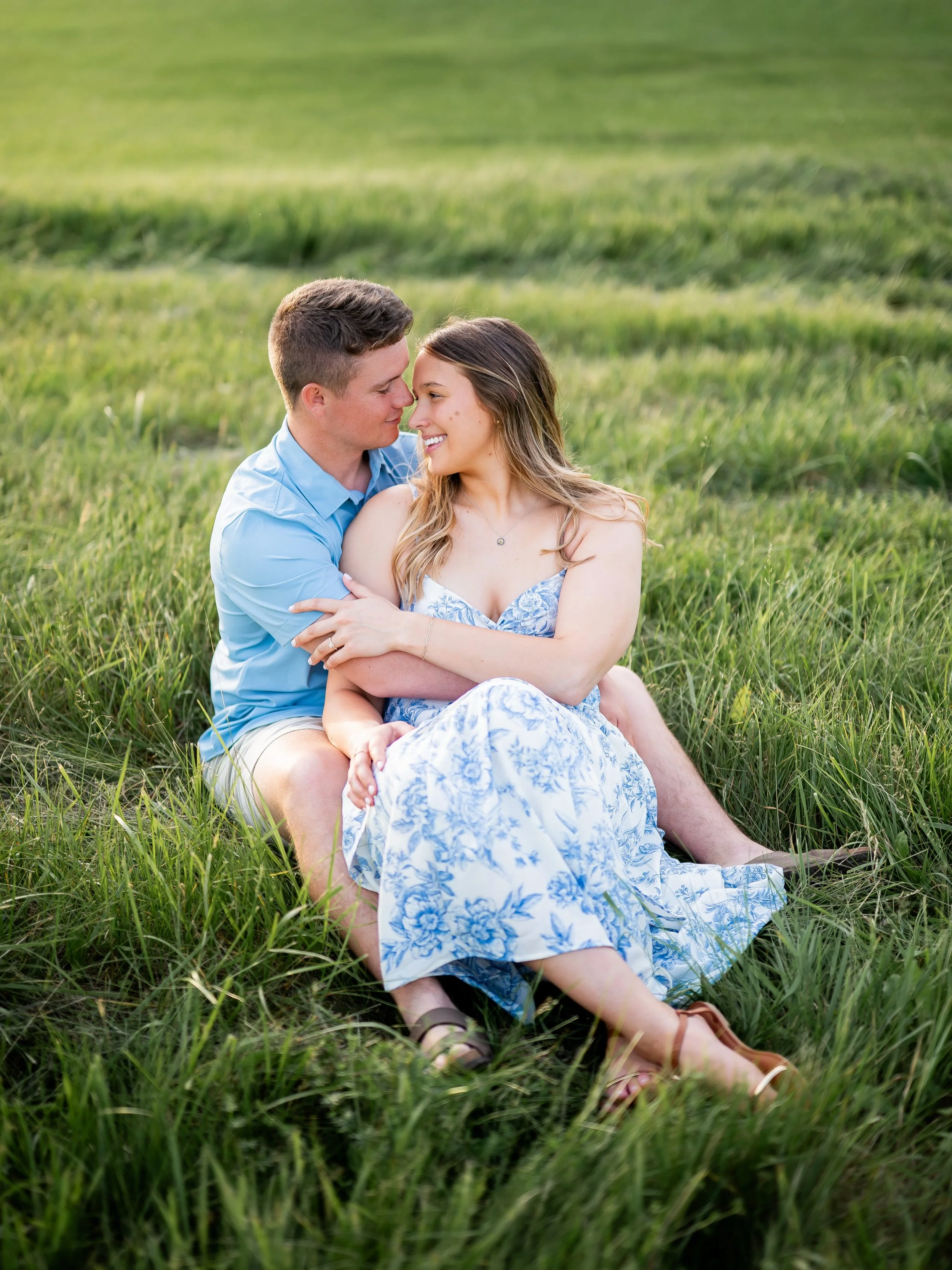 Jenna + Edison&rsquo;s engagement session felt more like midsummer than spring ... warm temps, creek water that actually felt refreshing, and mountain views for days. 🫶