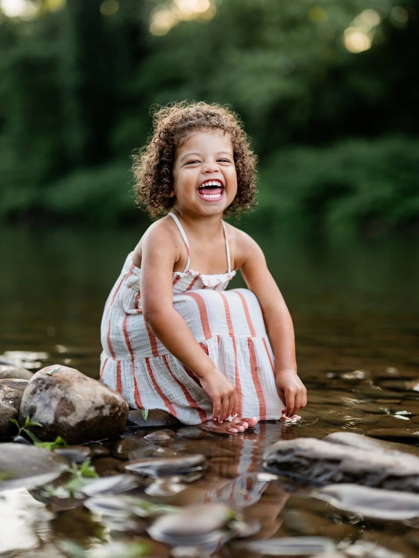 There&rsquo;s nothing quite like watching a toddler discover the joy of a creek. 💙
 
If you&rsquo;ve been thinking about updating your family photos, I still have a handful of dates available this summer. ☀️
Link in bio