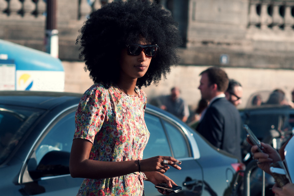 Julia Sarr Jamois look isn’t complete without her set of full bodied locks.