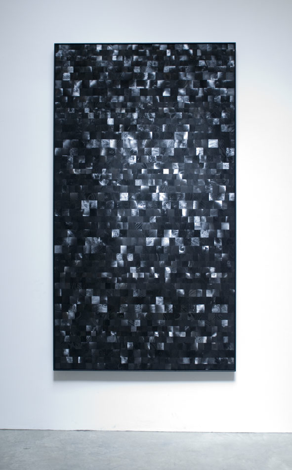 Carbon Mirror #3, 80"x44", charcoal