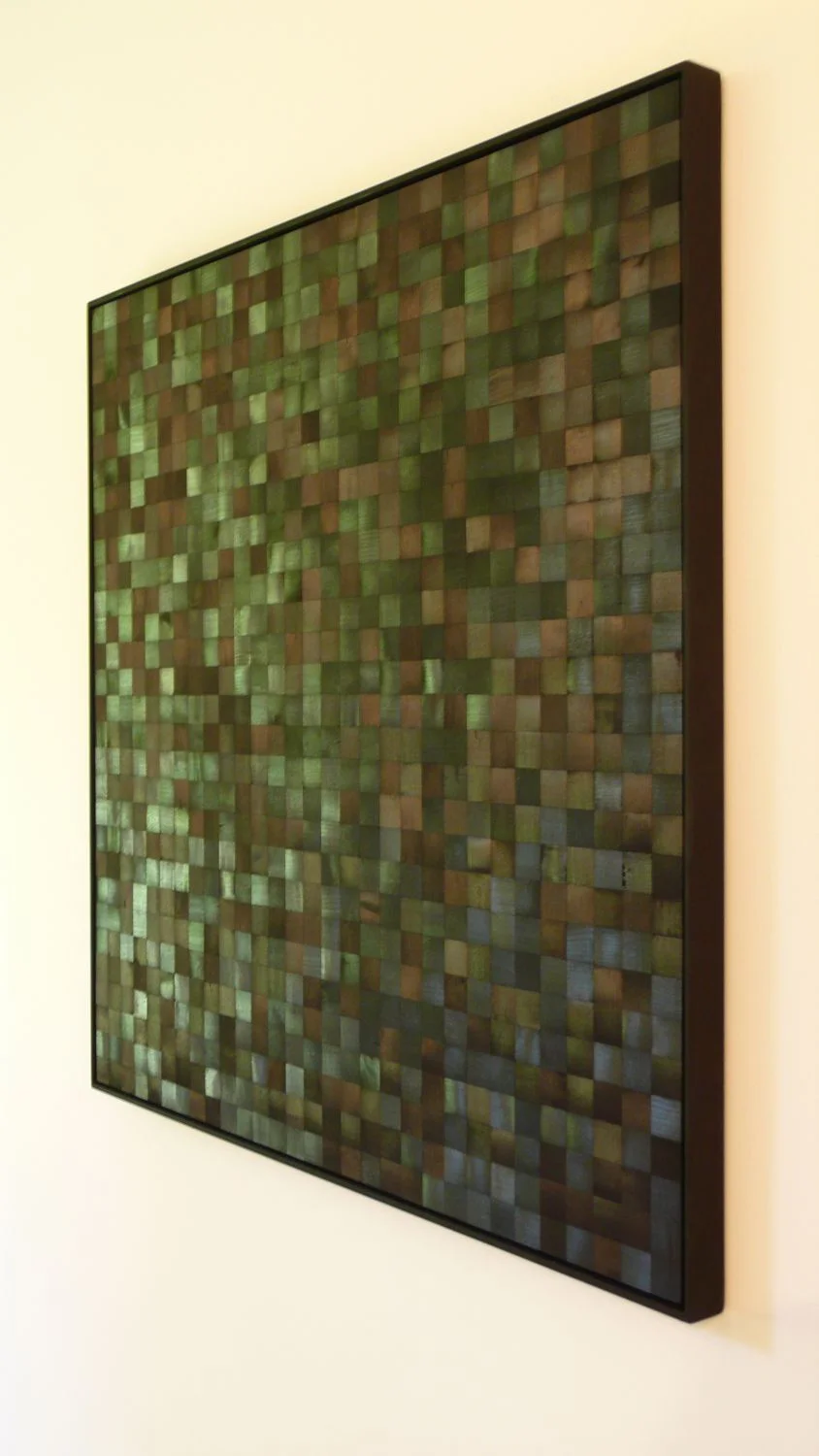 Charcoal Mirror #4, 27"x27", charcoal