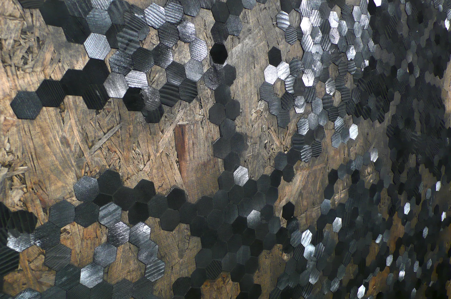 "S no #1" detail, charcoal on board