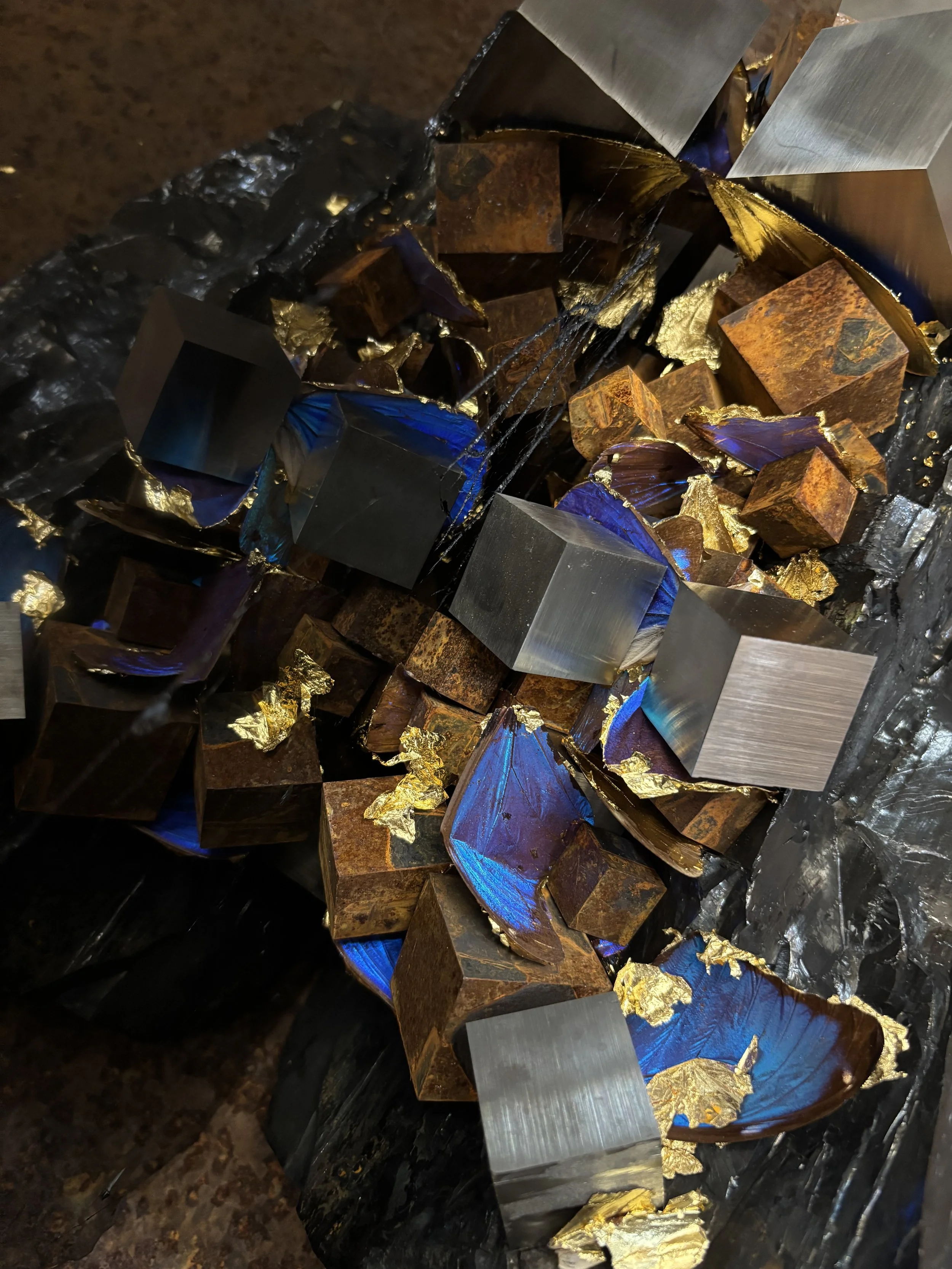 "Carbon Mirror on Disc", detail, 6