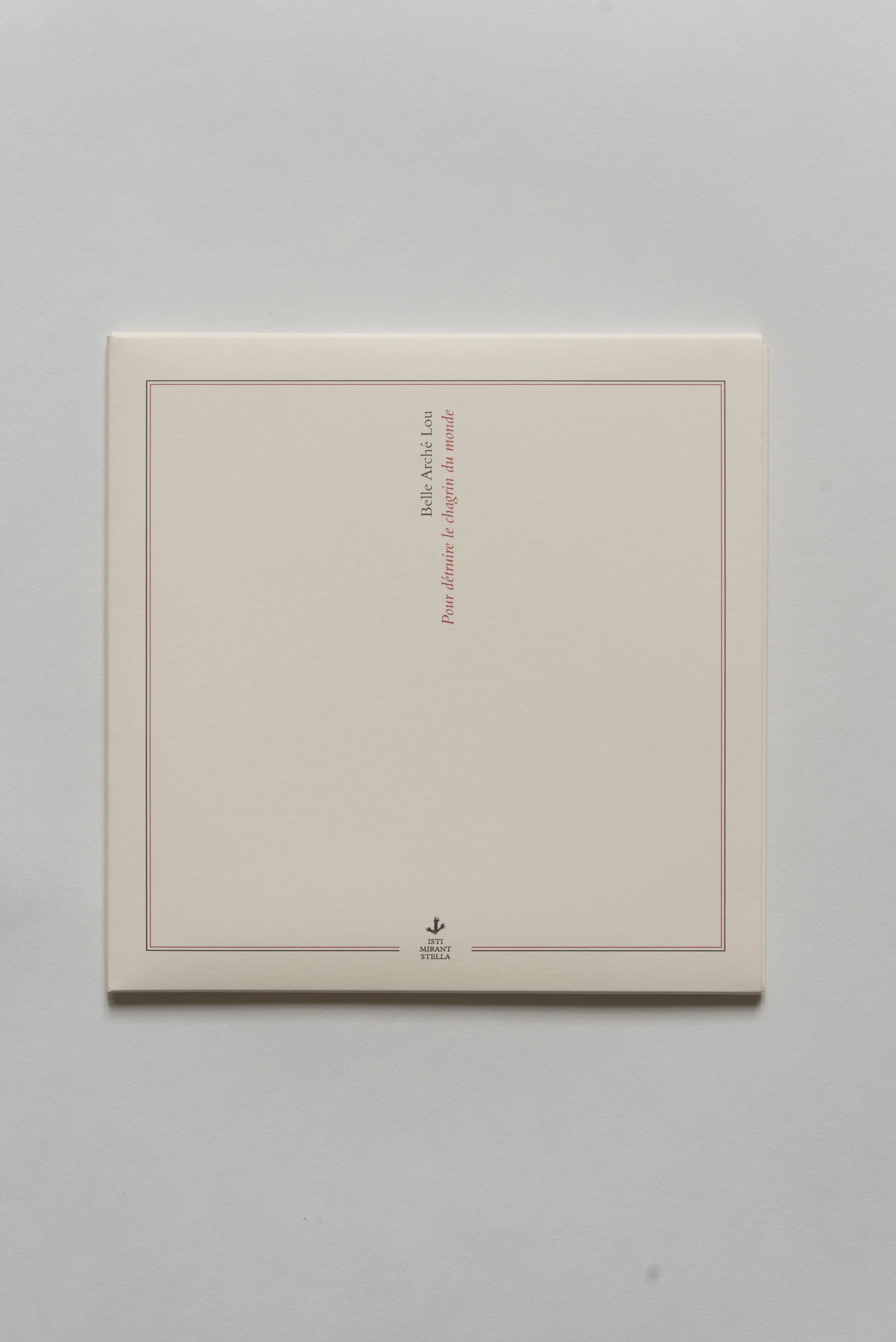 PUBLICATION ⏤ Pour détruire le chagrin du monde