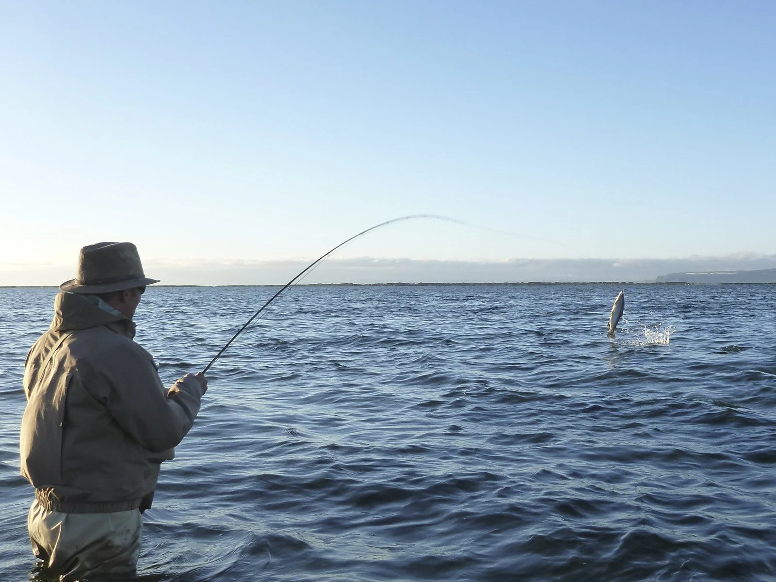 Fish on at Earthquake Lake!