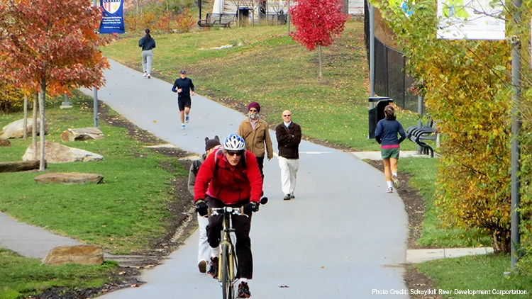People on the Schuylkill Banks