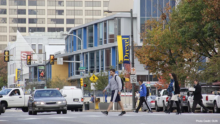 Students Walking Near Drexel