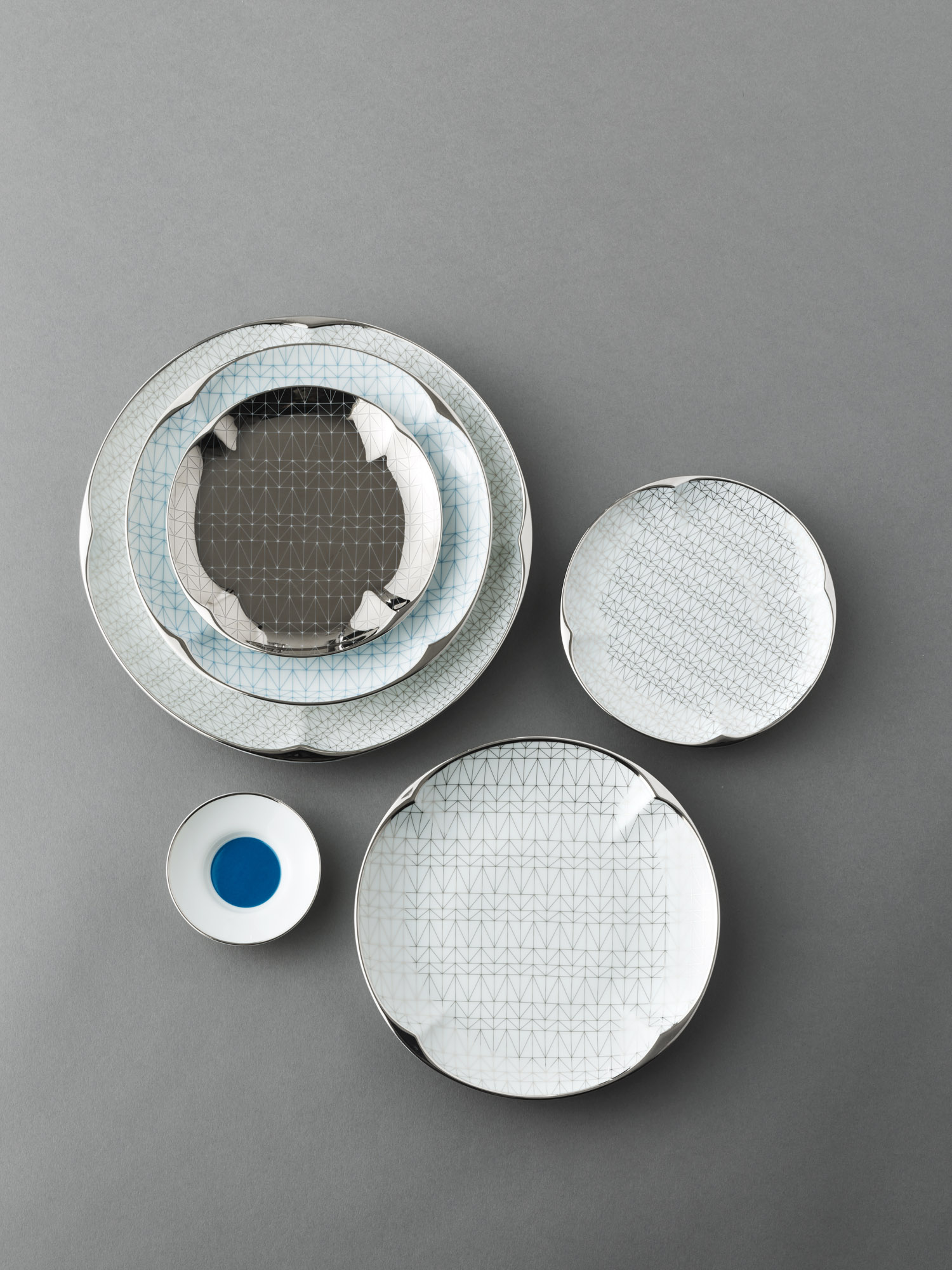 lattice dinnerware for tzelan: collaboration with Peter Ting for his Ruyi Collection, 2013