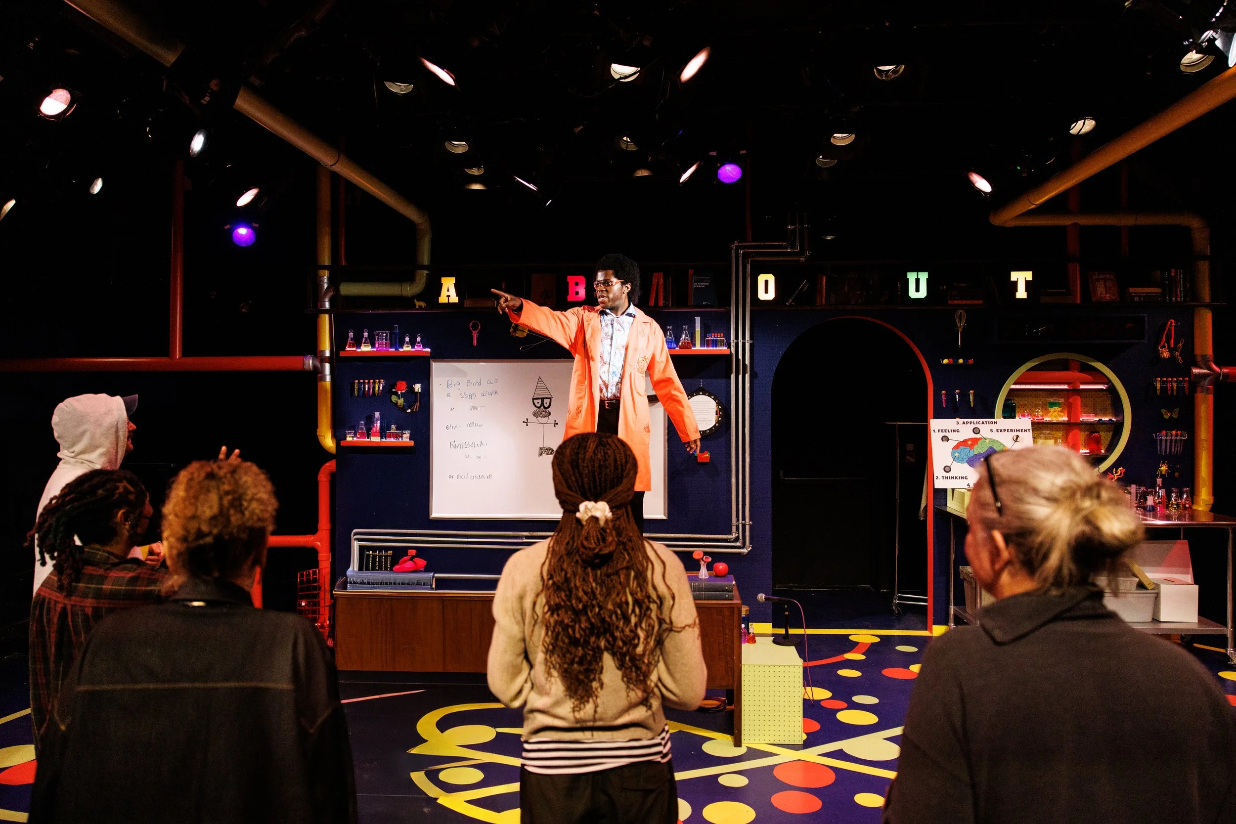  Bushwick Starr  Written by Michael Oluokun Directed by Andrew Scoville Scenic Design by Emmie Finckel Lighting Design by Ebony Burton Costume Design by Nia Safarr Banks Sound Design by Ariana Cardoza Associate Scenic and Props Design by Sean Frank  