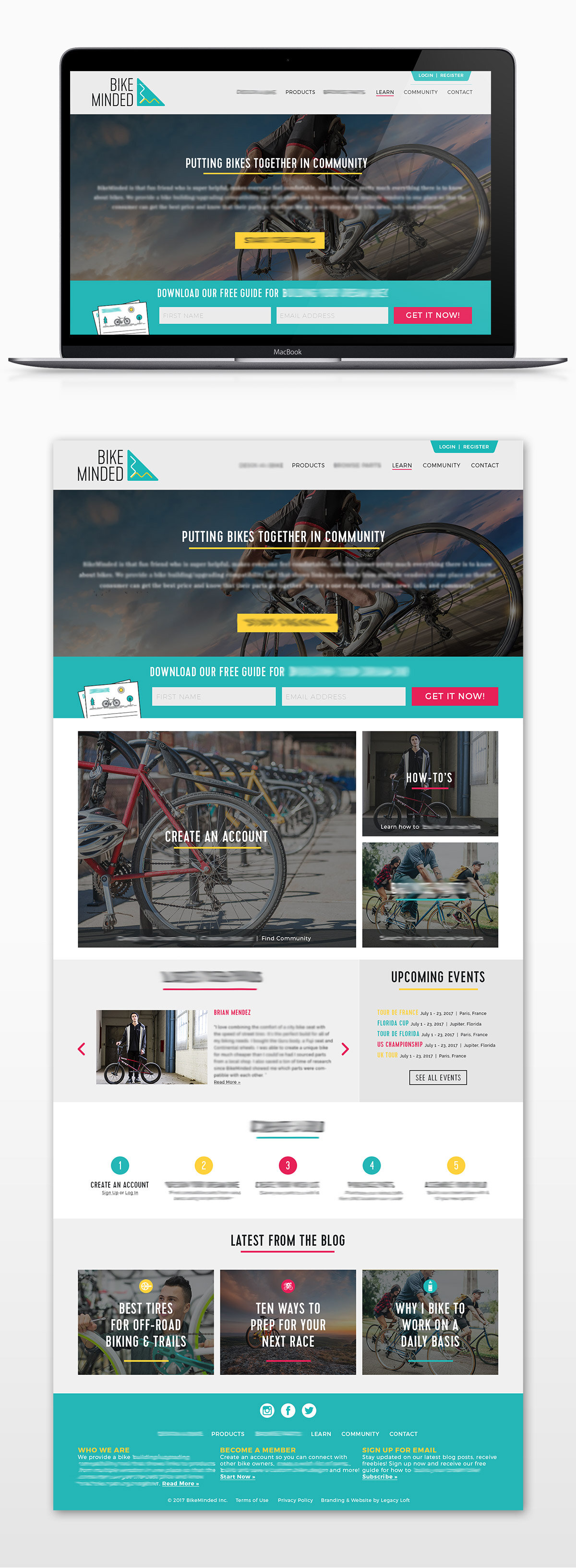 BikeMinded Website Design — Legacy Loft
