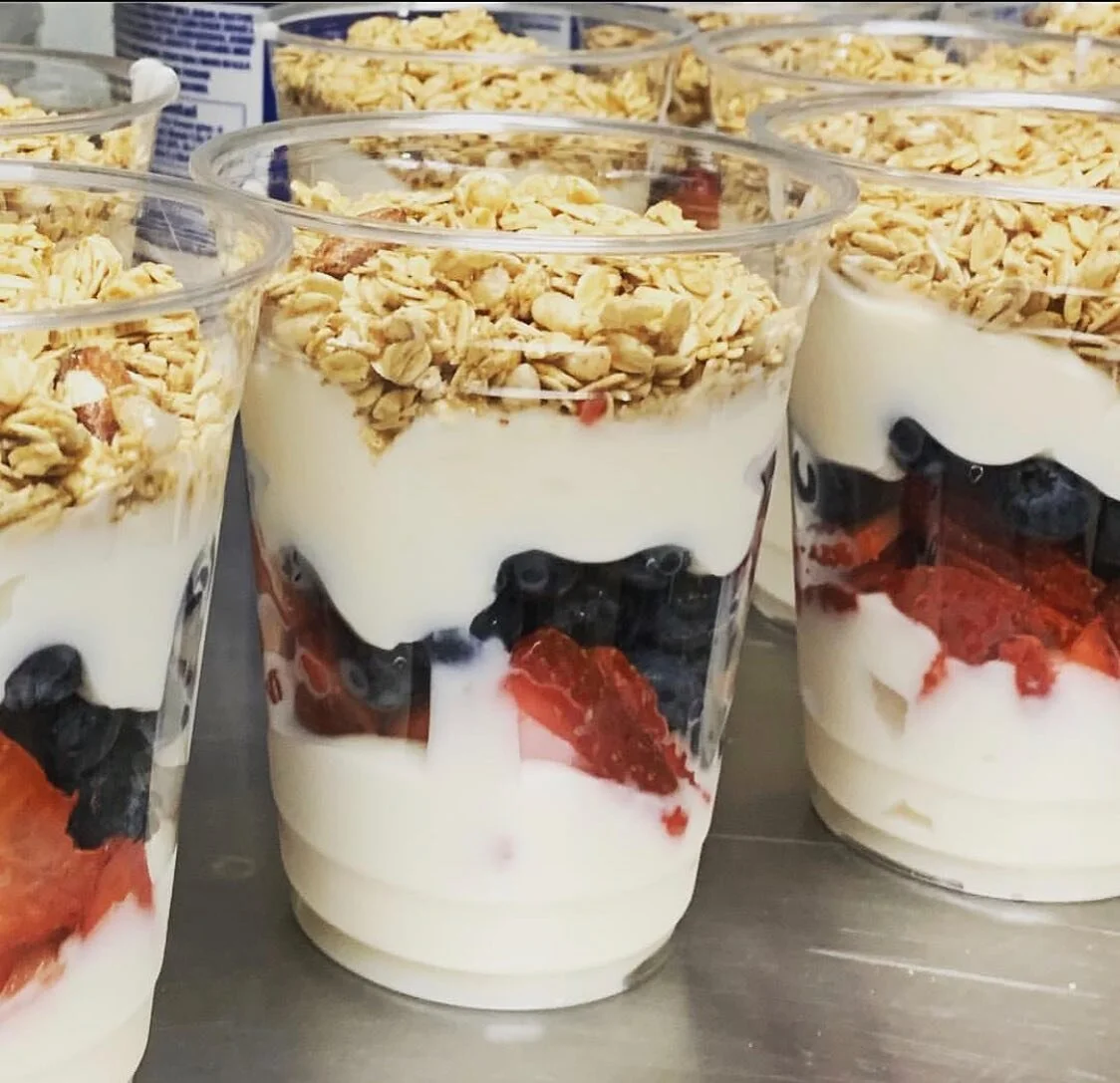 Feel like an adult and grab a healthy parfait along with your waffle topped with nutella, whipped cream, peanut butter, chocolate sauce and sweet cream cheese... MaryCafeATX.com for online ordering