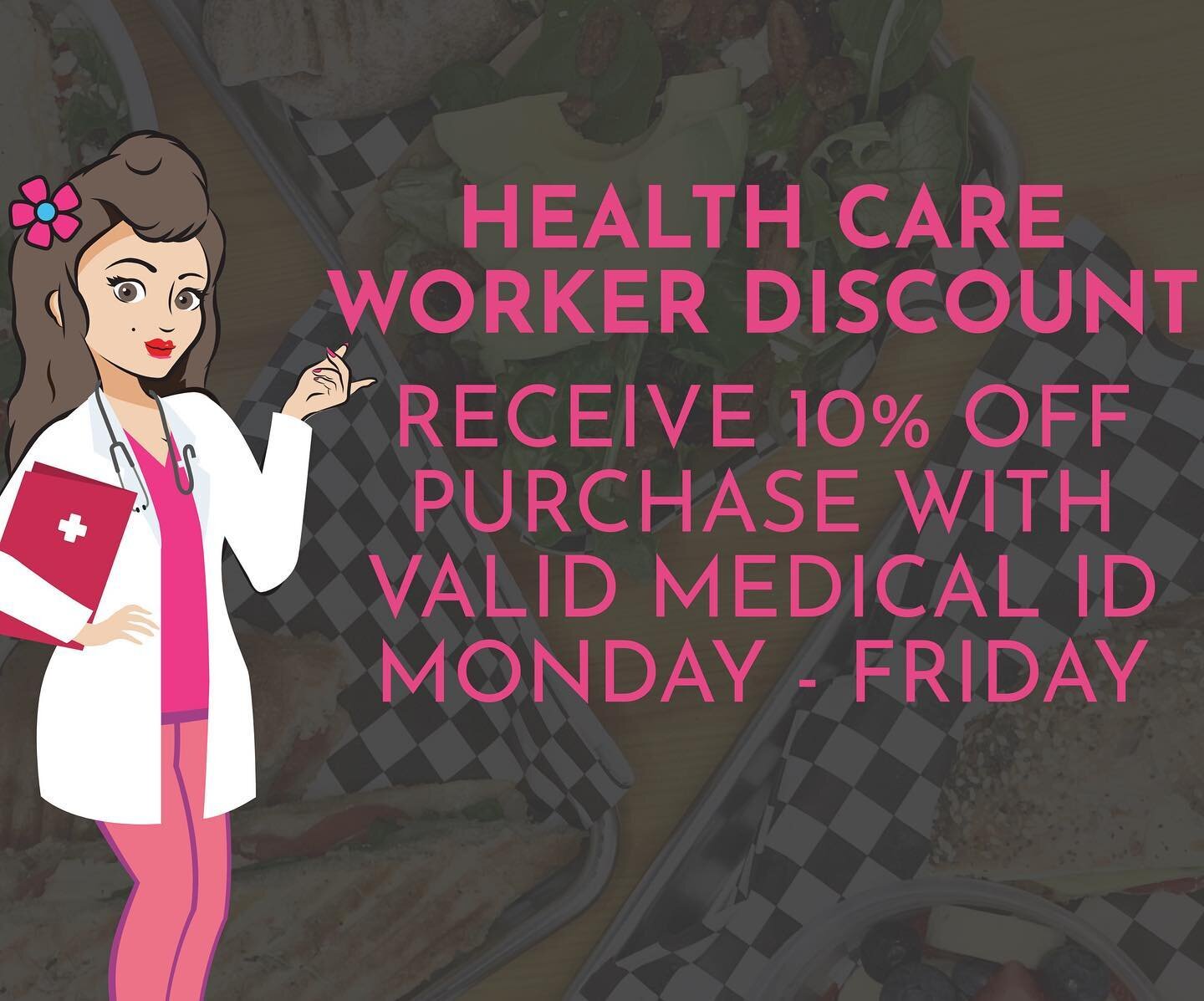 We LOVE health care workers! We are next to St David&rsquo;s Hospital on Red River and the staff are some of our favorite customers! Starting this week we are offering a 10% discount to health care workers Monday-Friday!