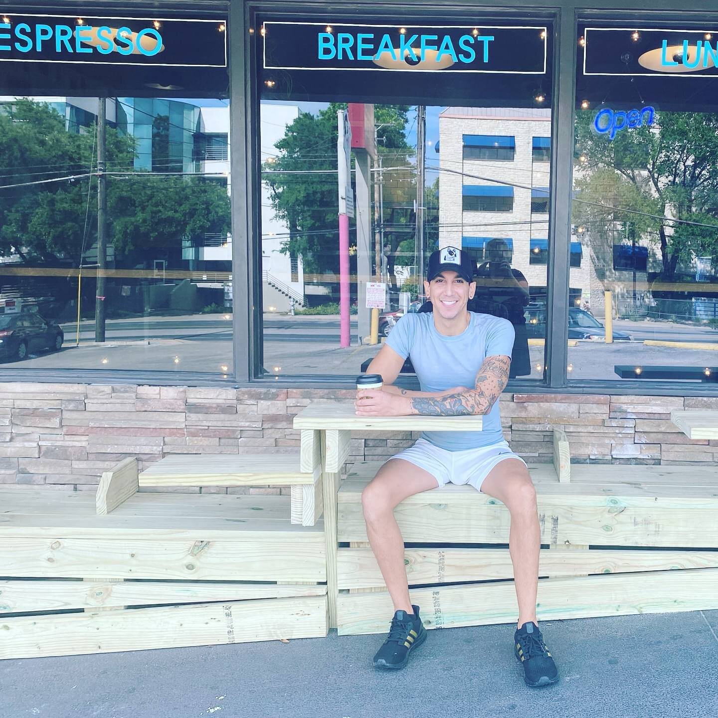 We may not be ready for dine in quite yet but you&rsquo;re welcome to take your to-go order and enjoy it on our new bench!