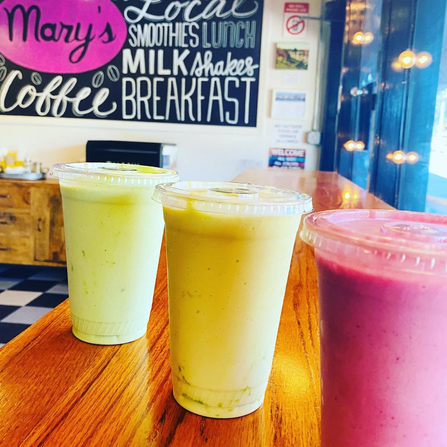 A hot day calls for a fresh smoothie. We use whole frozen fruit and all the best ingredients in our smoothies!