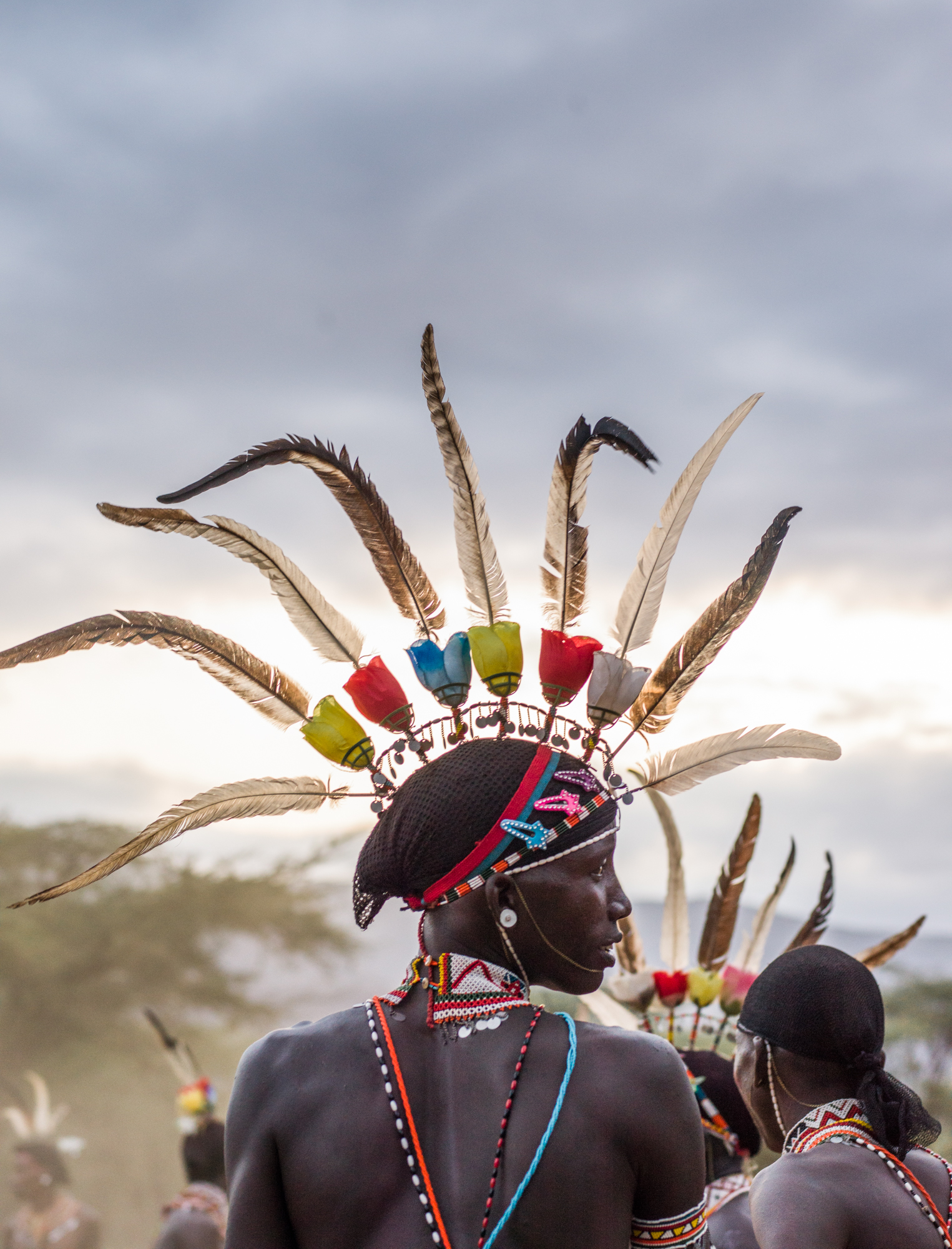   Samburu warrior, Samburu, Kenya  - Ceremonial dancing is a significant part of the Samburu culture.  The Samburu tribes mainly live on protected reserves in remote areas of Northern Kenya.   They are semi-nomadic, depending on their herds of cattle