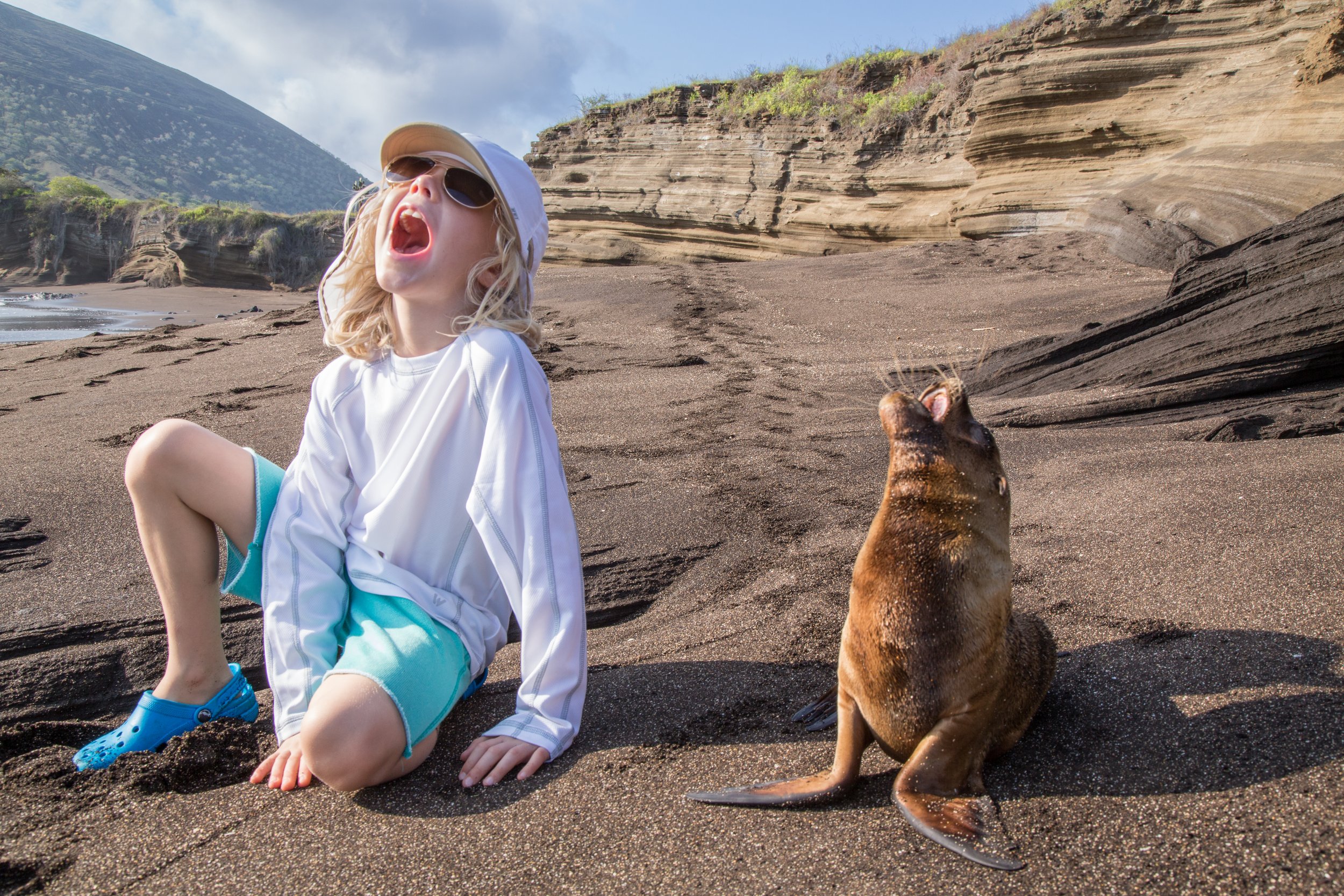   Galapagos Islands, 2014 -  The sea lions were so playful and endearing, and had a similar spirit to that of an eight year old boy.  