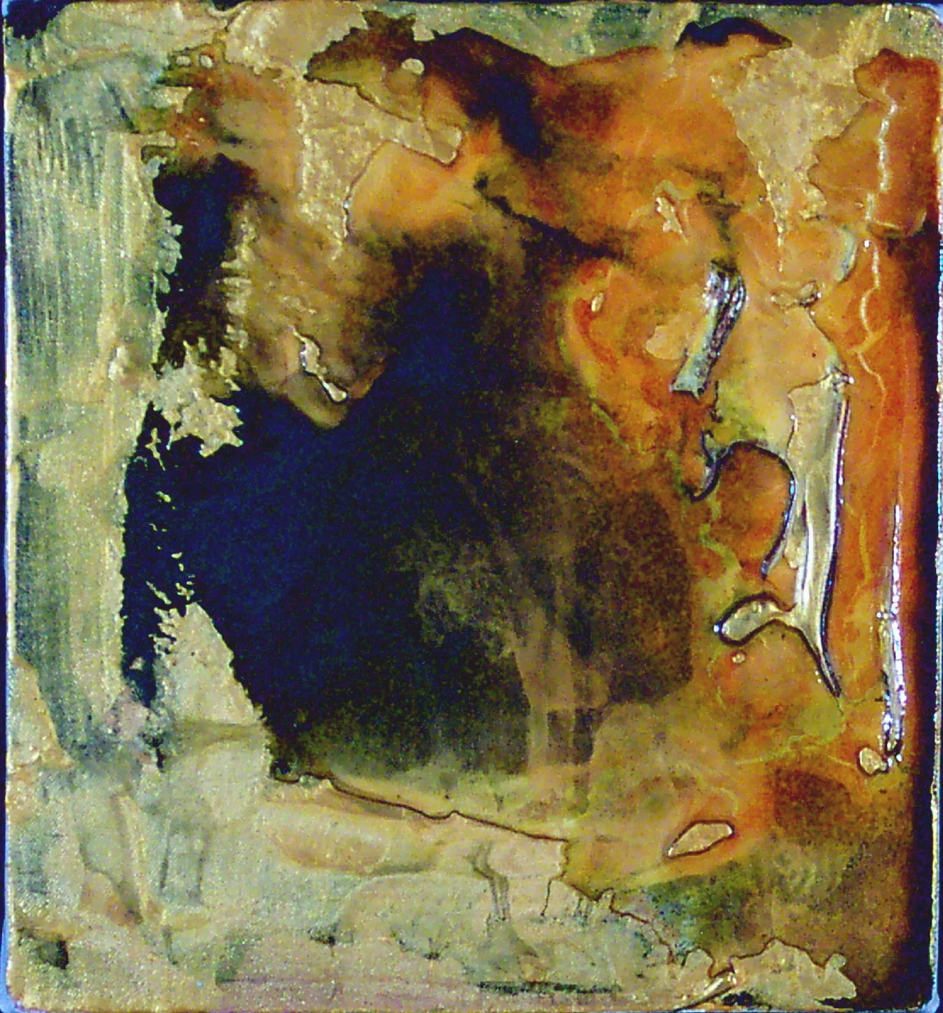 acrylic & ink on canvas - 12"x12" - 2005
