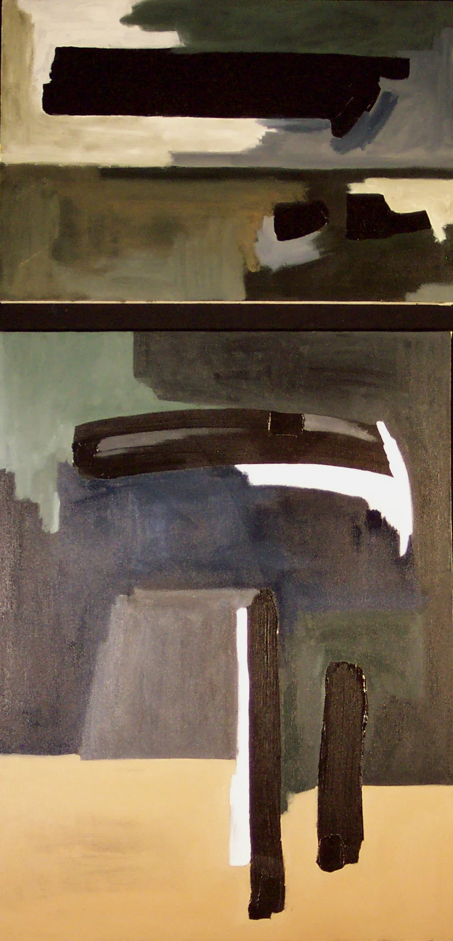 acrylic & oil on canvas - 36"x76.5" - 2004