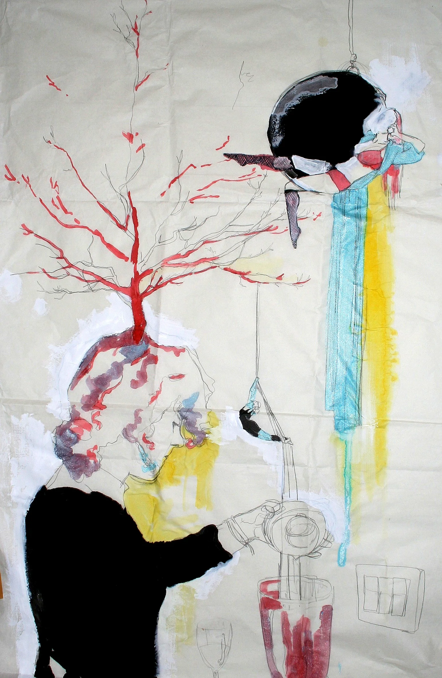 gouache & ink & graphite on paper - 2007