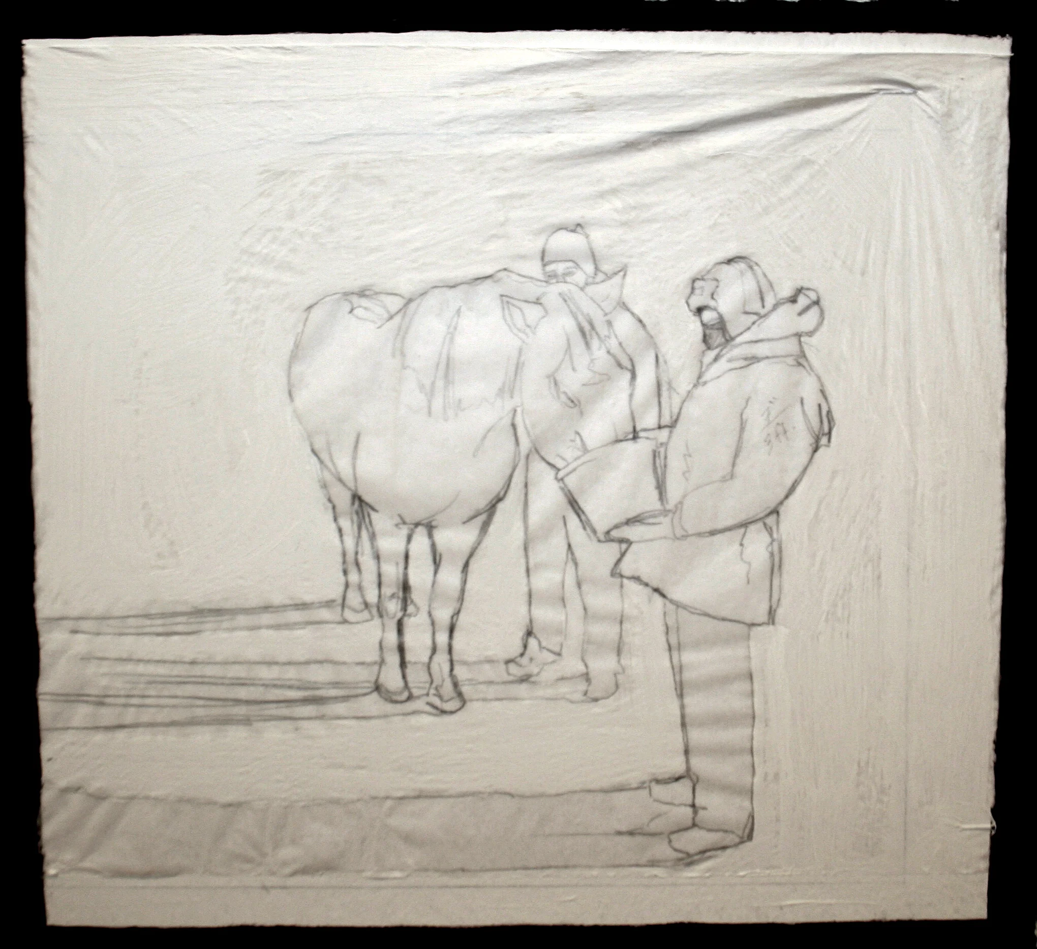 graphite & gesso on paper