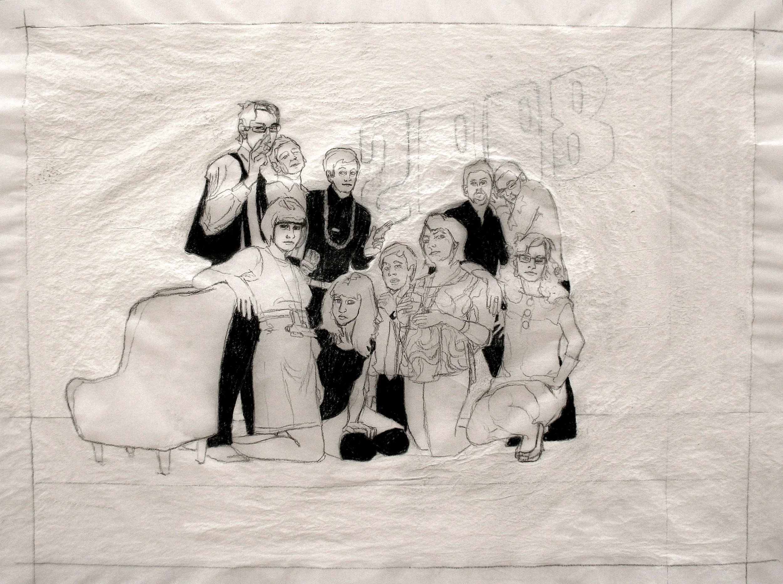 graphite & gesso on paper - 2009
