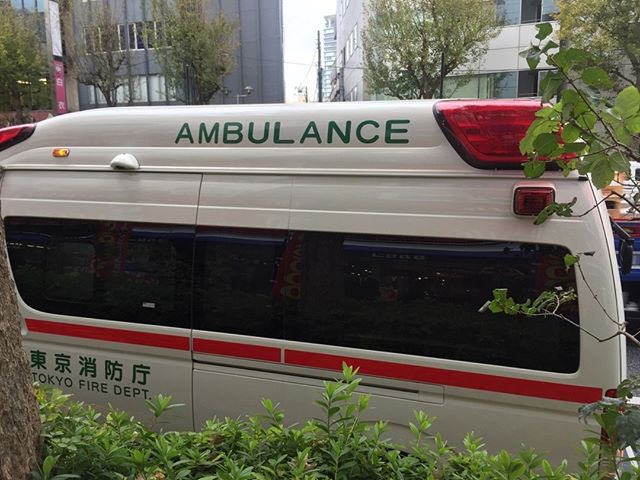 Here's an ambulance I saw in Tokyo. They used an old 30. No power lift or anything. I was disappointed. I thought Japan was in the future... Also, you should see Thrown To The Wolves on May 2 AND Emergency Monologues on May 6. Both at 8pm at Social C