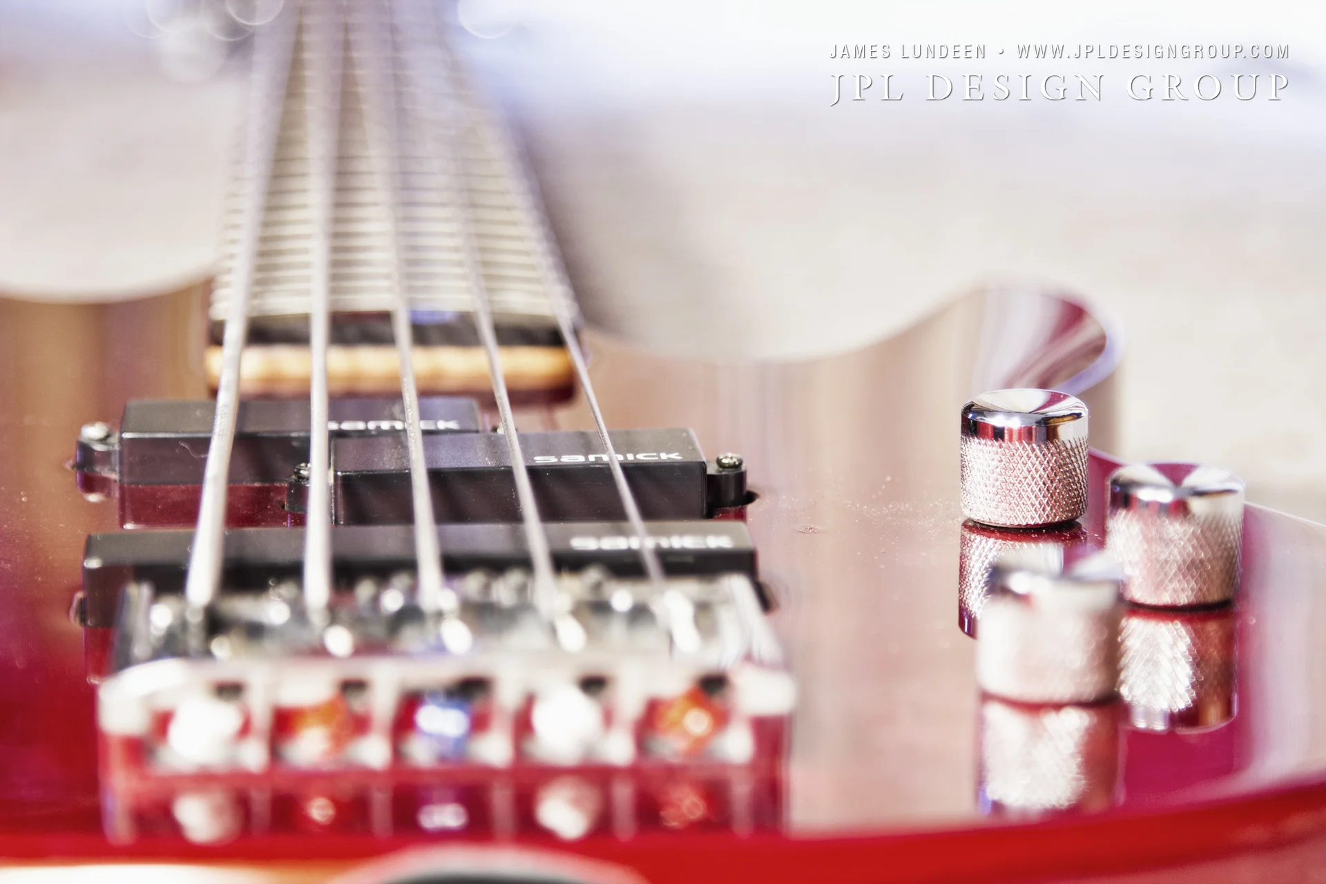 Color Photo of a 5 String Samick Bass Guitar
