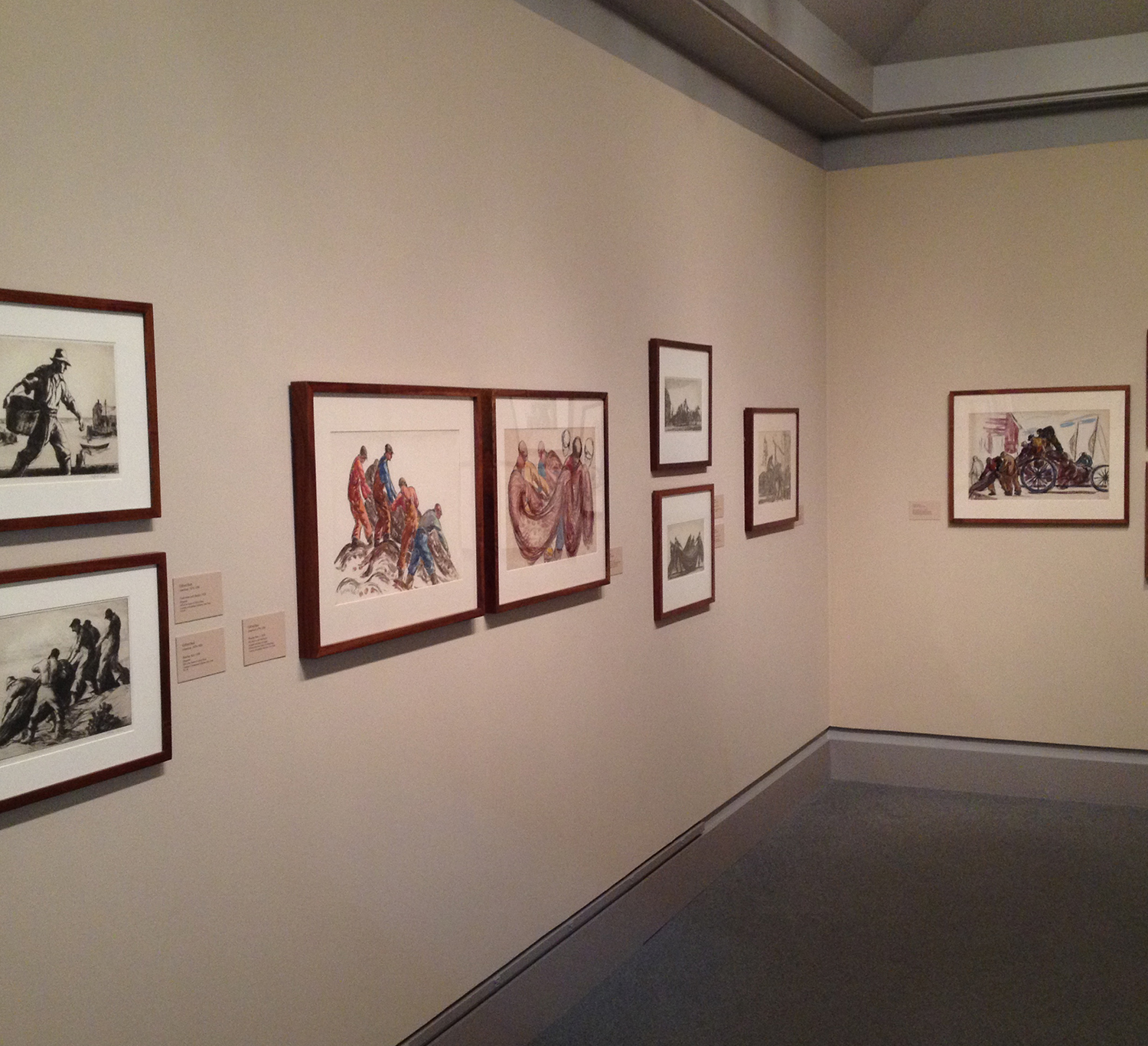 Installation photos of Gifford Beal's framed art