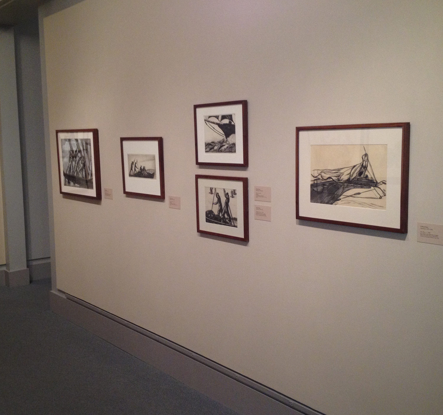 Installation photos of Gifford Beal's framed art