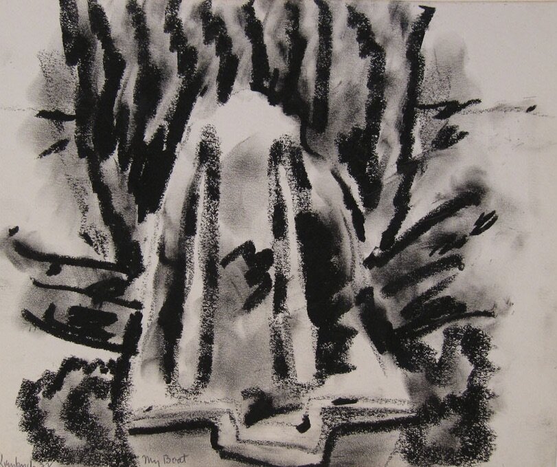 Abstract sketch of a boat