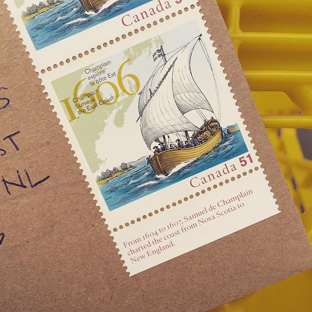 Oh my, it's been too long. Sending birthday greetings to #Newfoundland with some old stamps.
