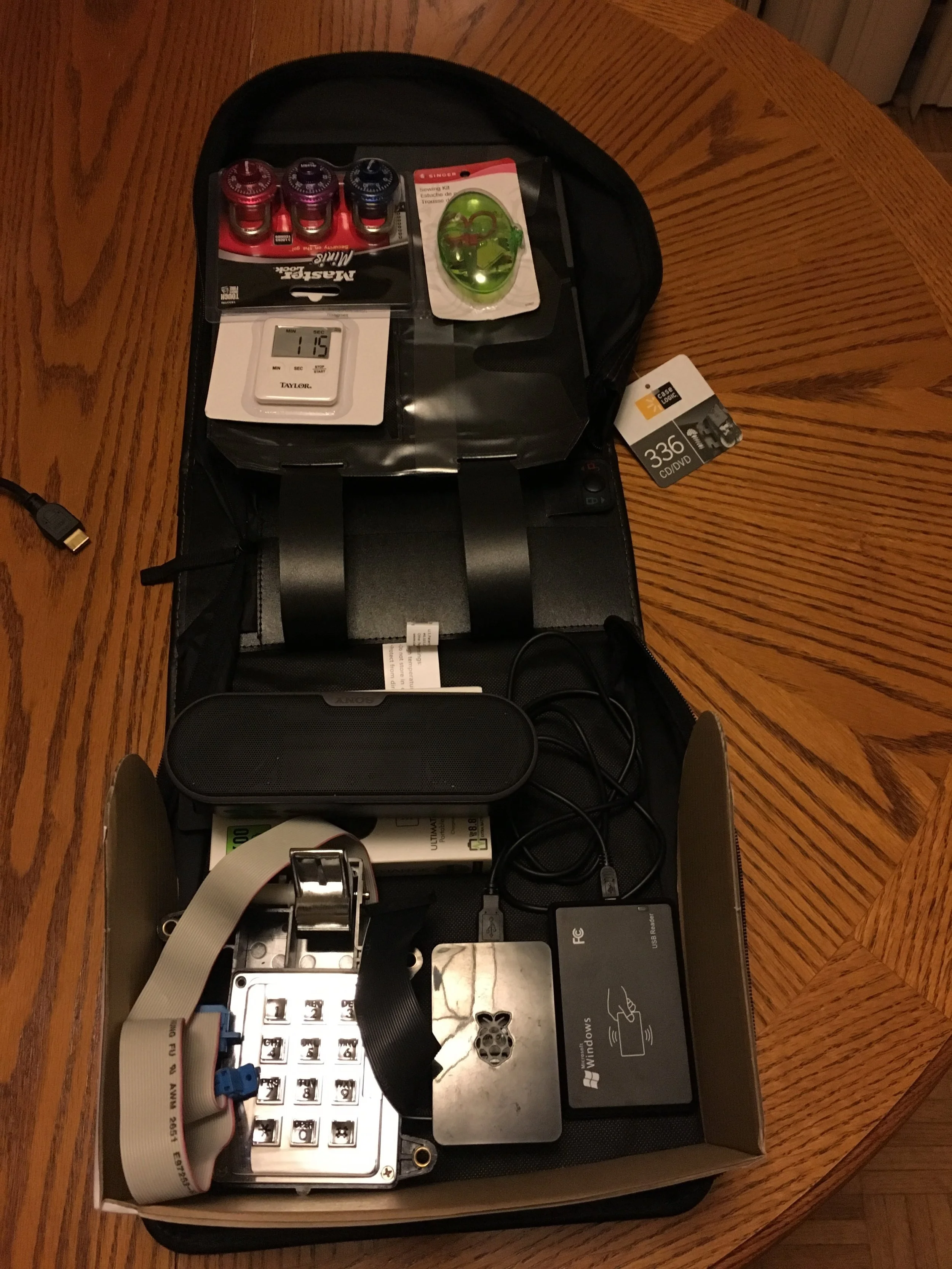 Pre-production component arrangement. Using a payphone dialer was particular satisfying.