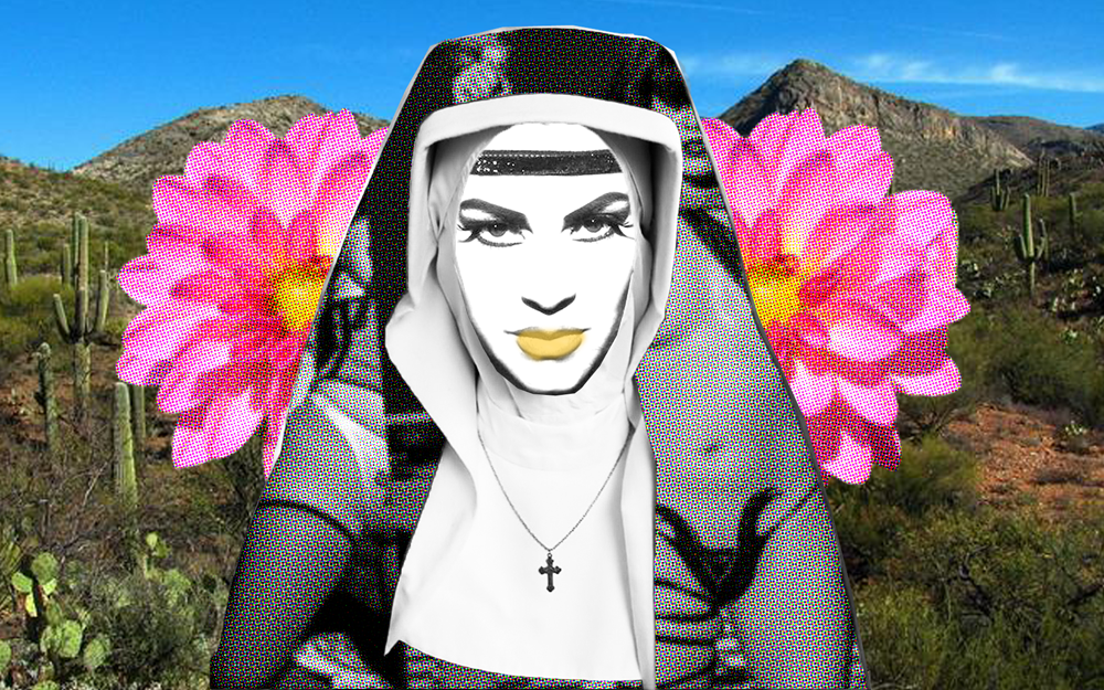 LA CHICA BOOM // Collage portrait of burlesque performance artist La Chica Boom.