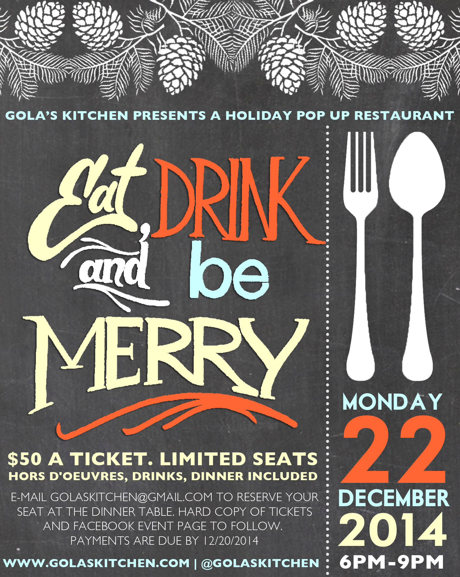 GOLA'S KITCHEN // GRAPHIC DESIGN, EVENT PRODUCTION AND STYLING