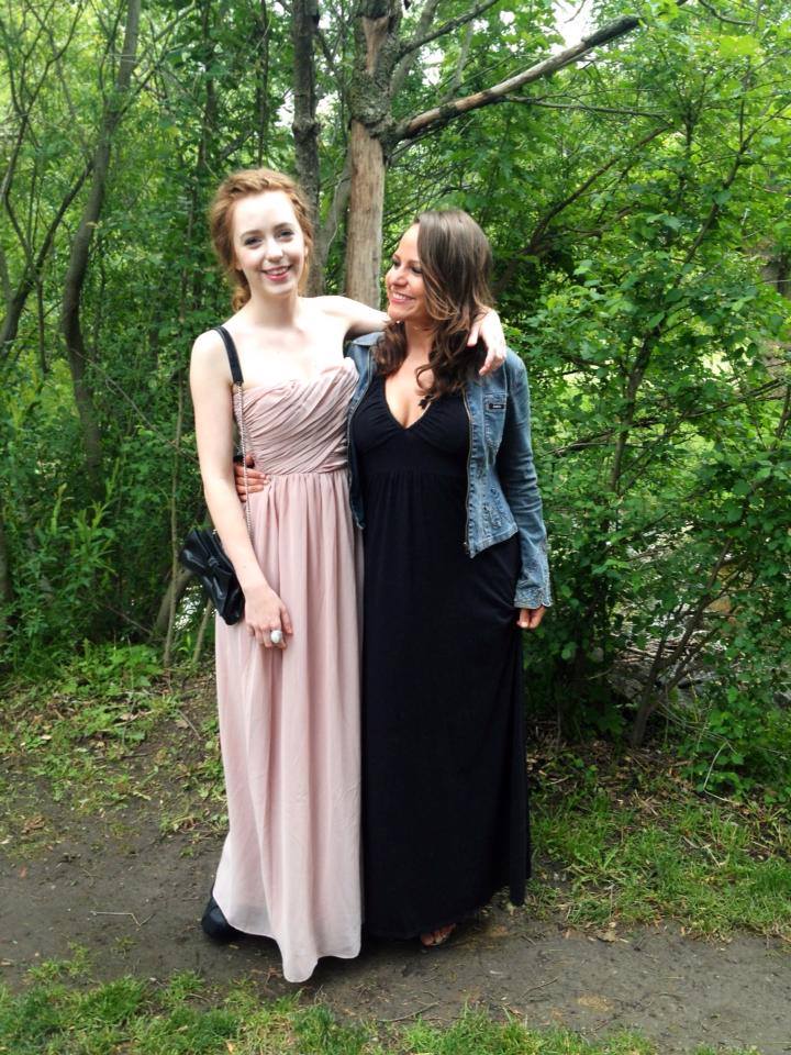 Proud mama bear. Paige's prom, 2013.