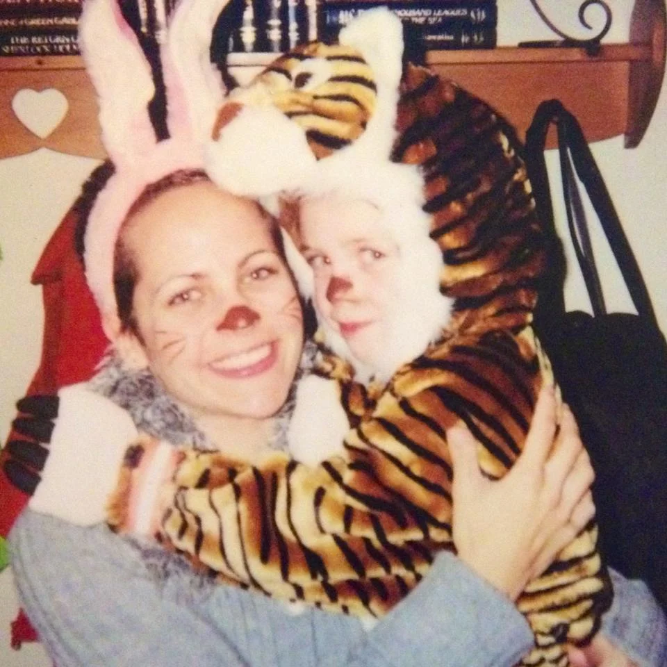 Mother and daughter many Halloweens ago xo