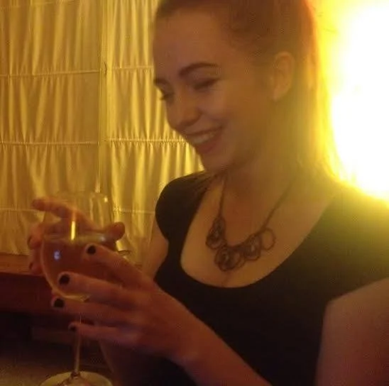 Paige seems to be enjoying the wine she brought home for us :)