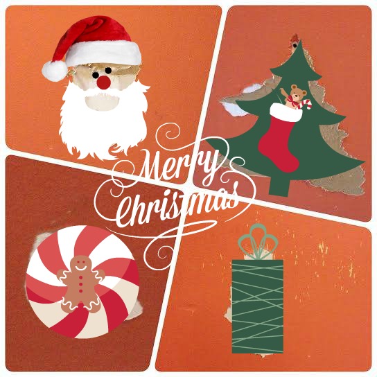 Chloe destroyed (ate) 4 sections of my walls and I decided to turn her psychotic creations into a cyber Christmas celebration.