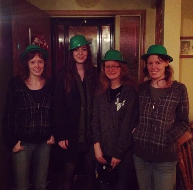 Paige and her 3 cousins at Christmas. Ginger mania!